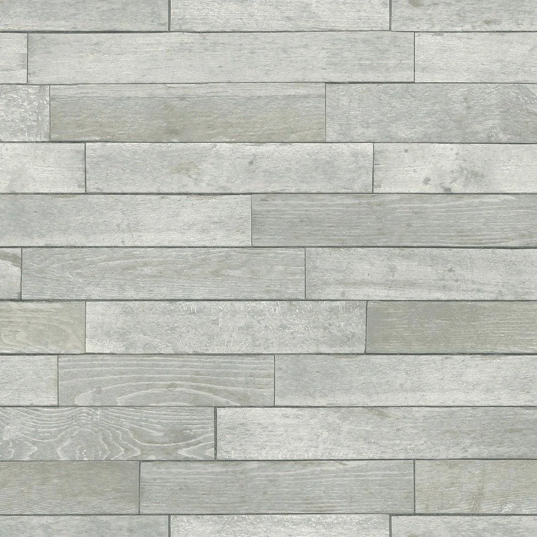 Warehouse Planks Peel & Stick Wallpaper // Grey