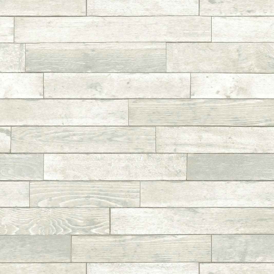 Warehouse Planks Peel & Stick Wallpaper // White