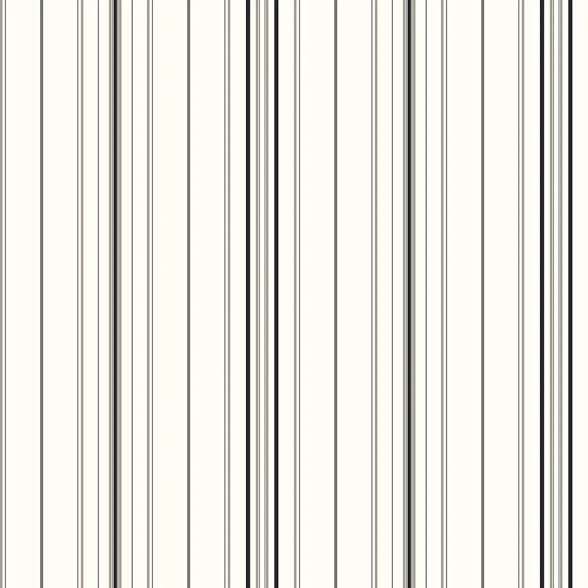 Wide Pinstripe Wallpaper // Black & Bronze