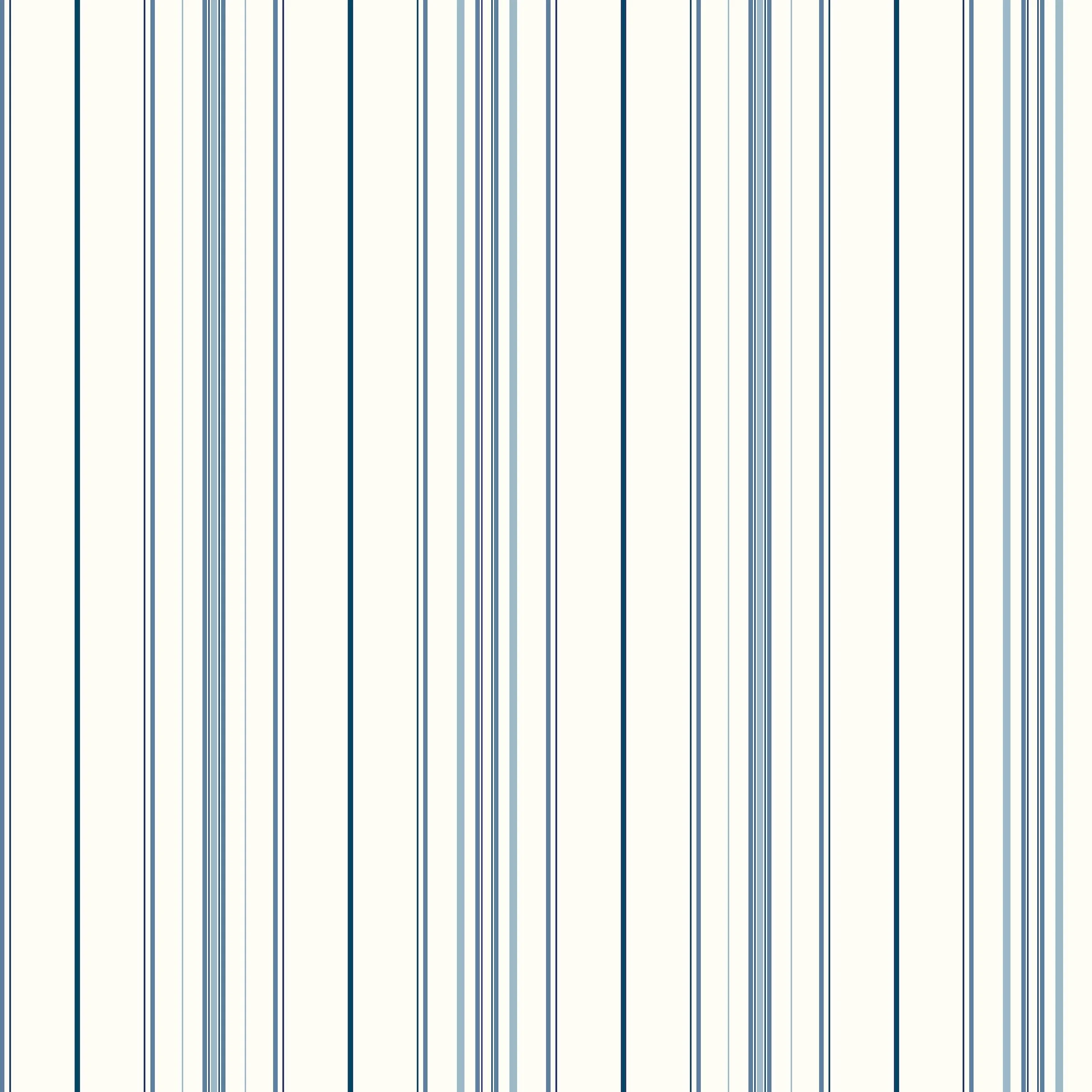 Wide Pinstripe Wallpaper // Blue