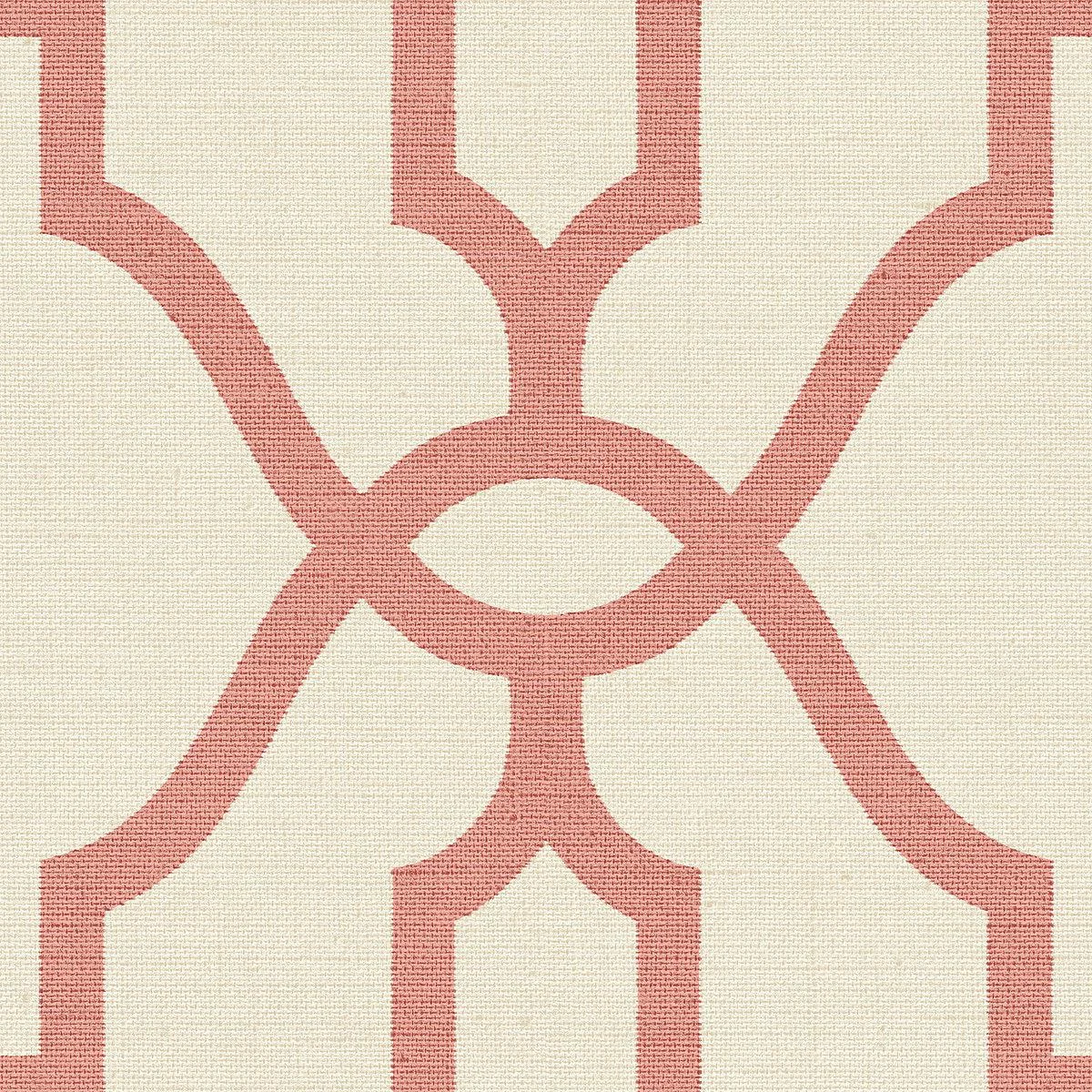 Woven Trellis Wallpaper // Pompian Red