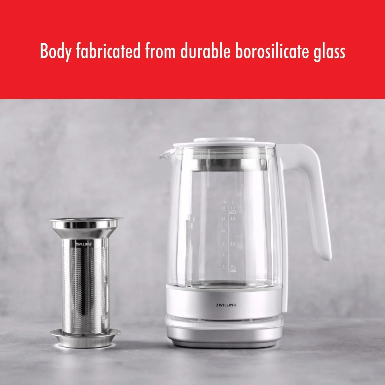 ZWILLING Enfinigy Glass Electric Kettle - 1.7-l