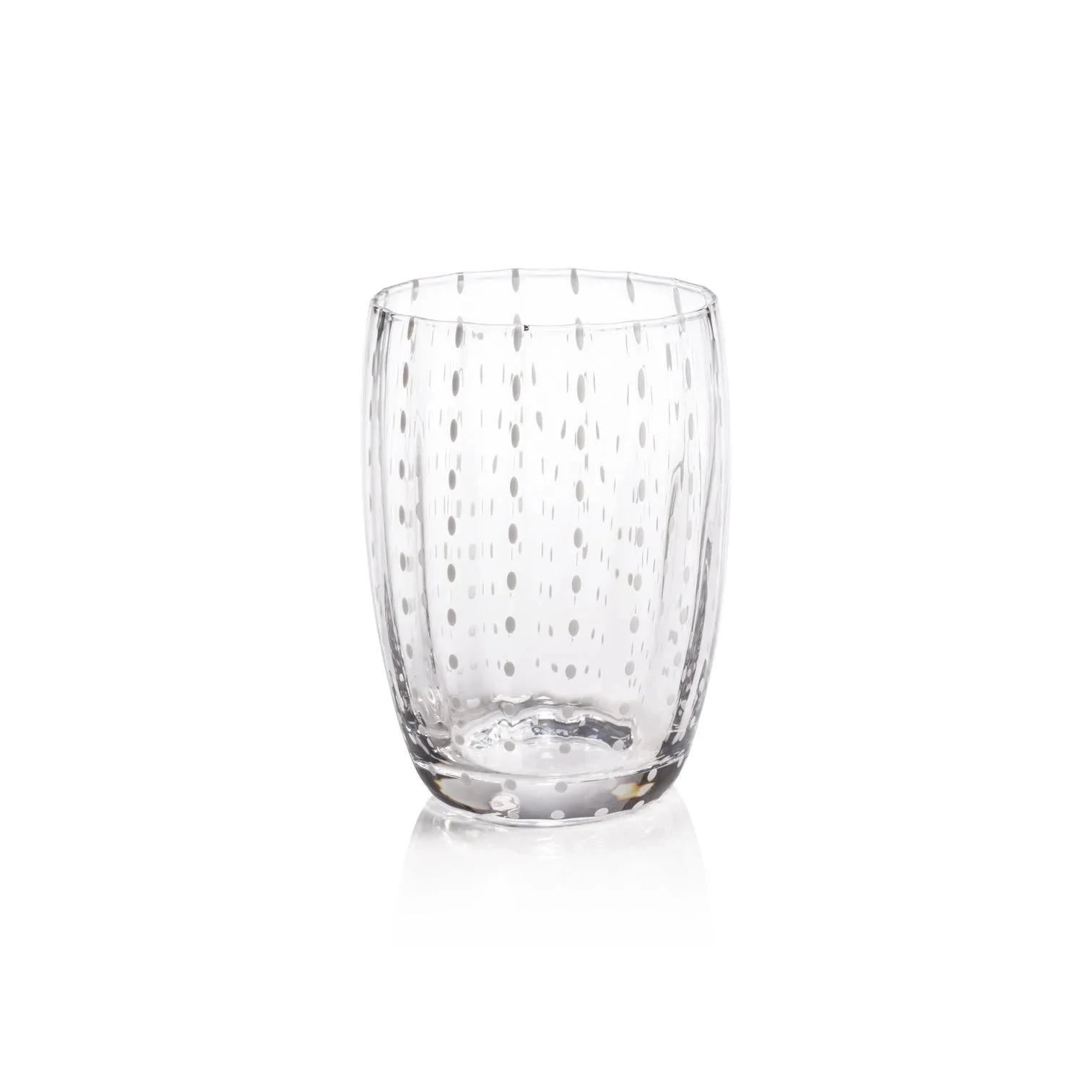 Portofino White Dot Glass Tumbler