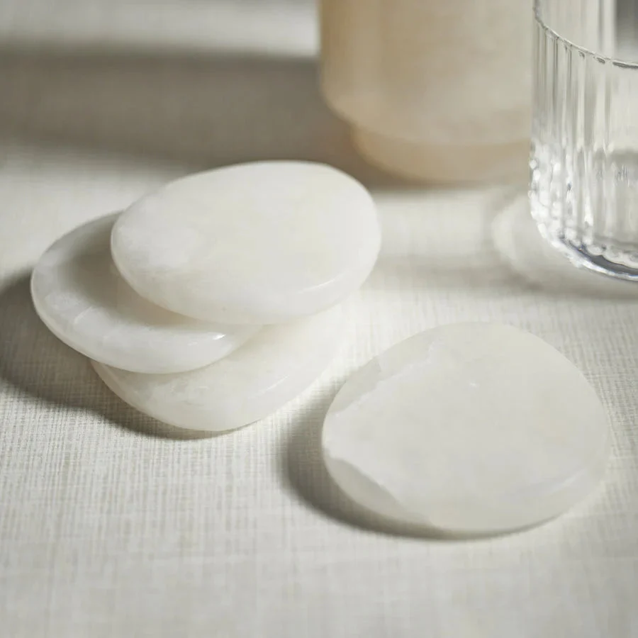 La Salama Alabaster Coaster Set