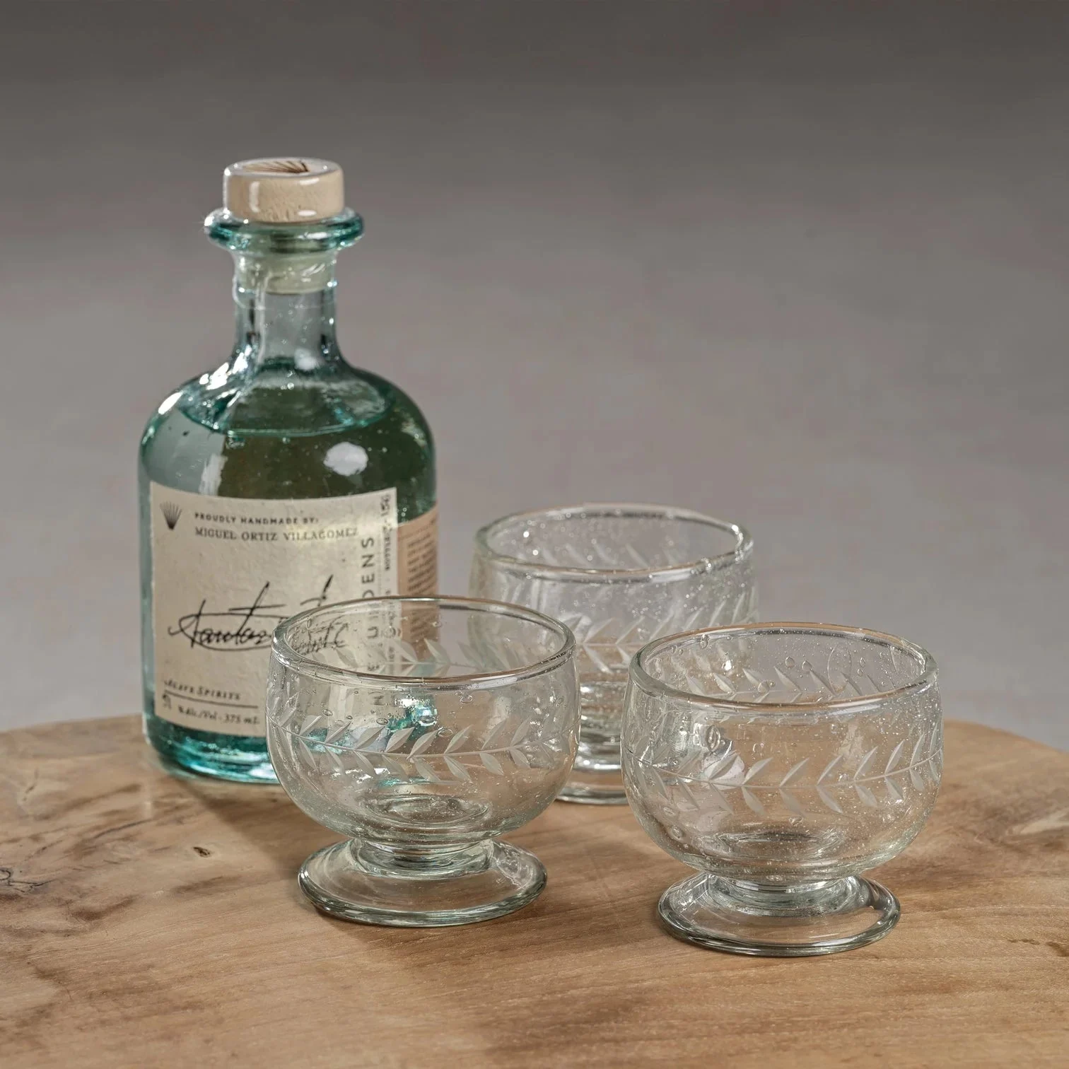 Tuscan Handmade & Etched Tequila & Mezcal Glass