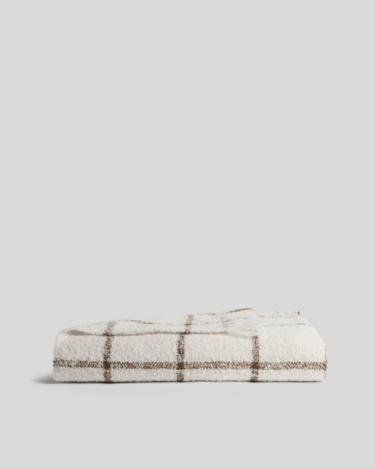 Alpaca Boucle Windowpane Throw