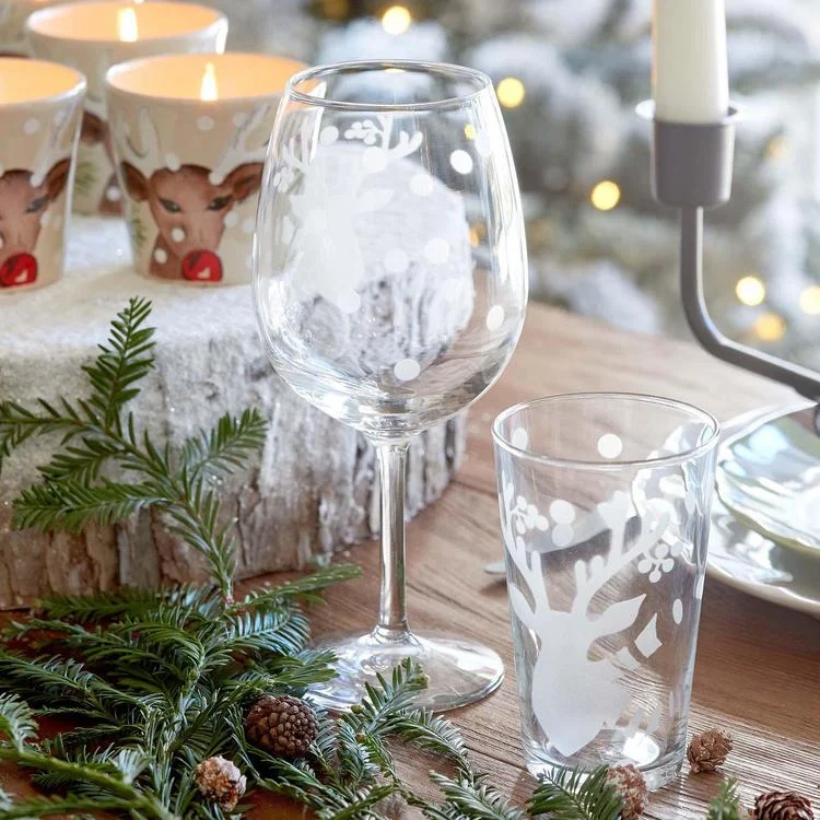 Deer Friends Wine Glass
