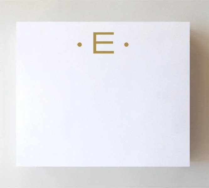 Luxe Gold Initial Notepad "E"