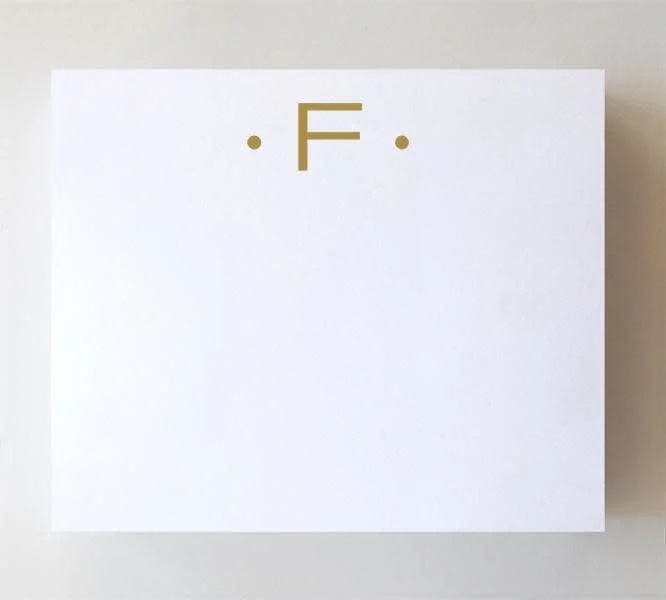 Luxe Gold Initial Notepad "F"