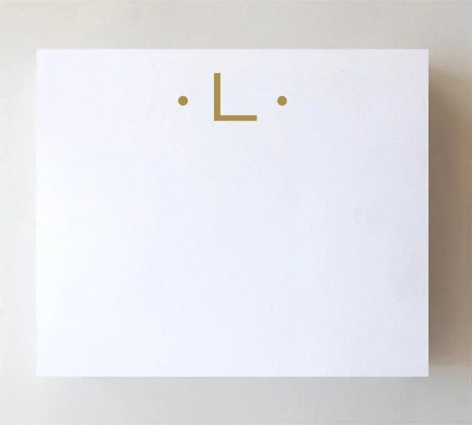Luxe Gold Initial Notepad "L"