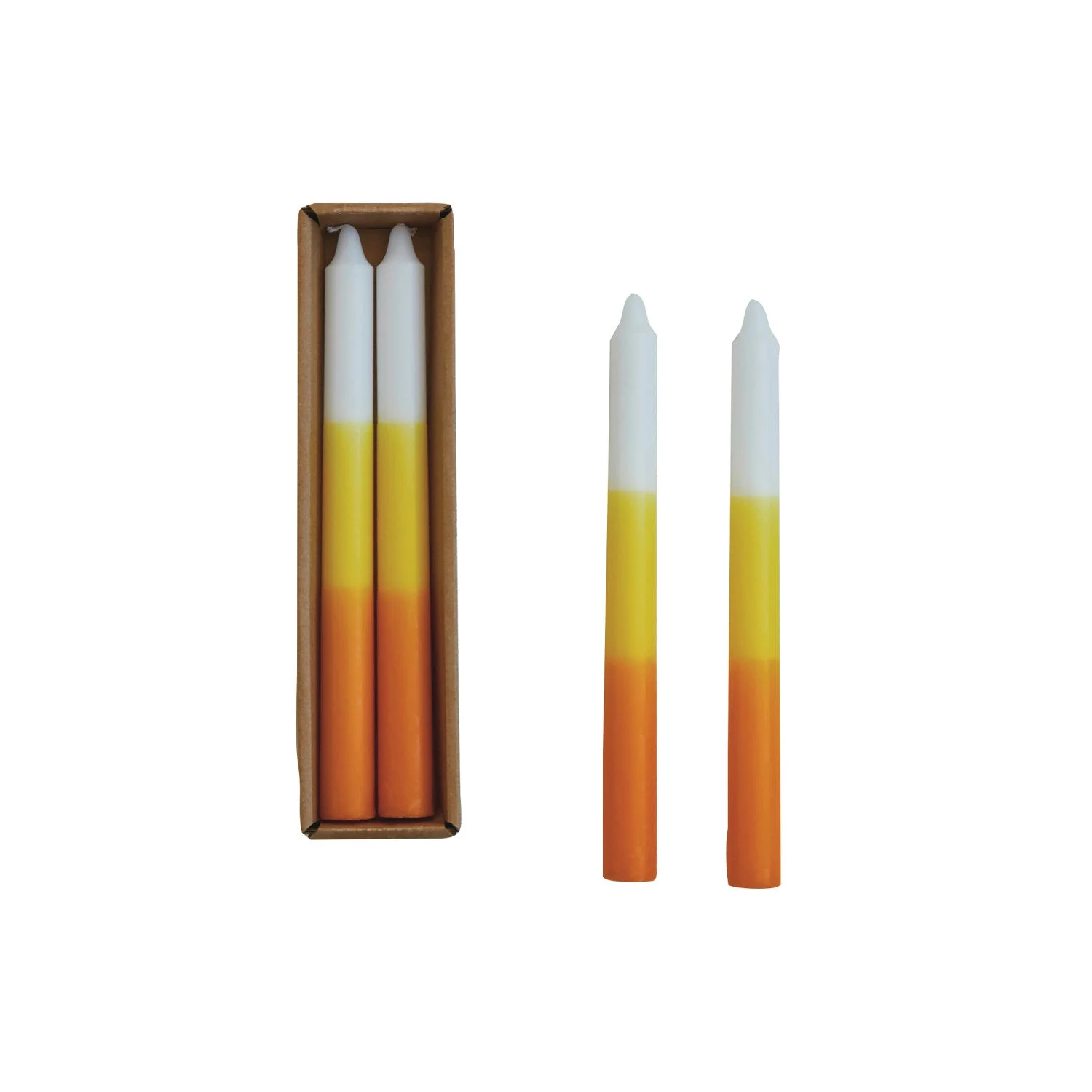 Unscented Taper Candy Corn Candles