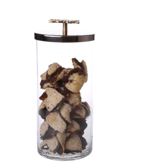 Glass Canister With Mosaic Design