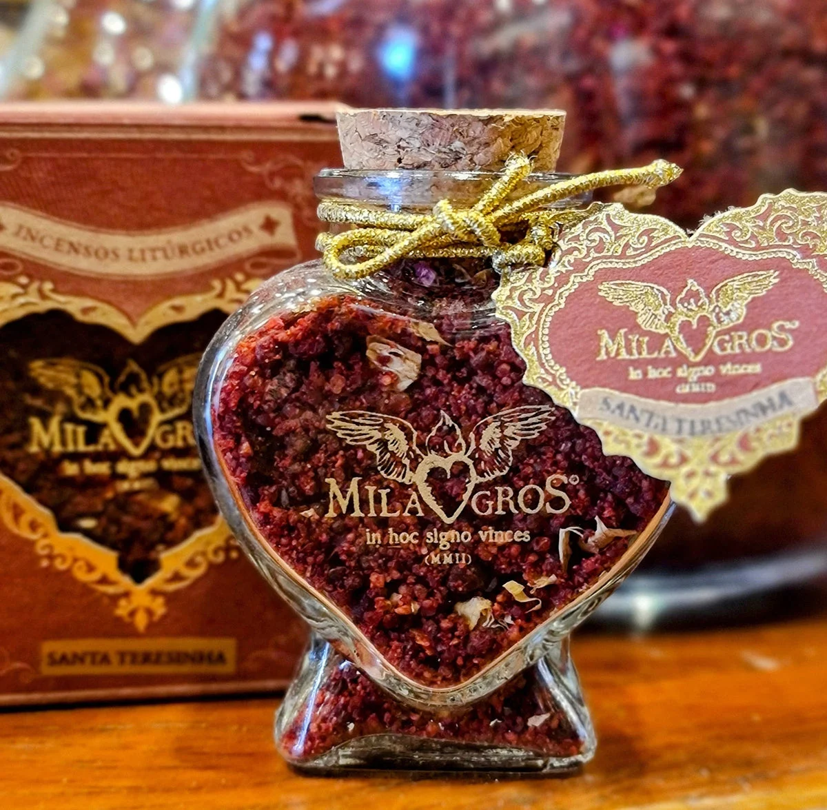 Saint Therese of Lisieux Resin Incense — Olibanum, Myrrh, Rose Petals: 1.7oz