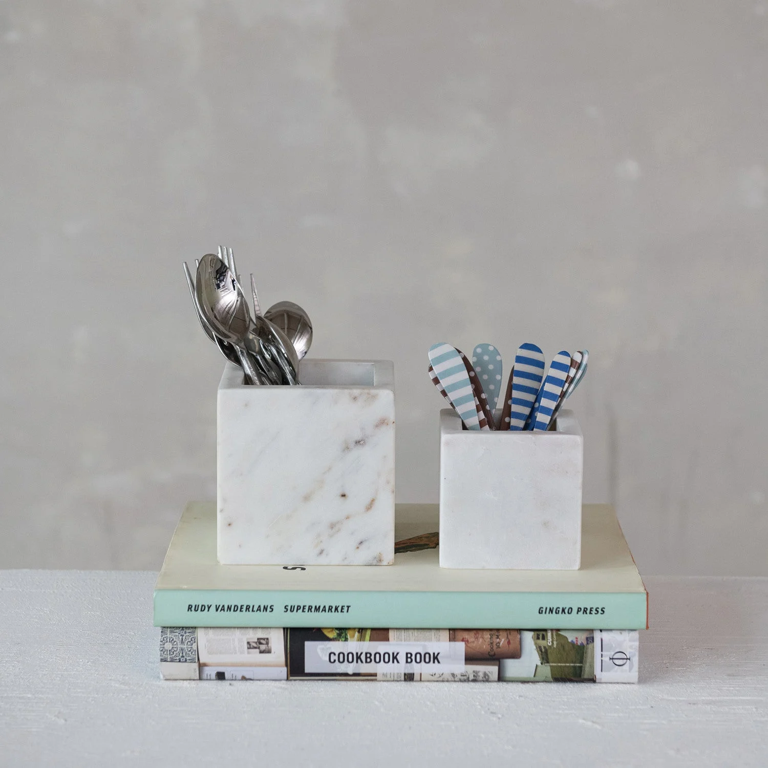 Marble Utensil Container