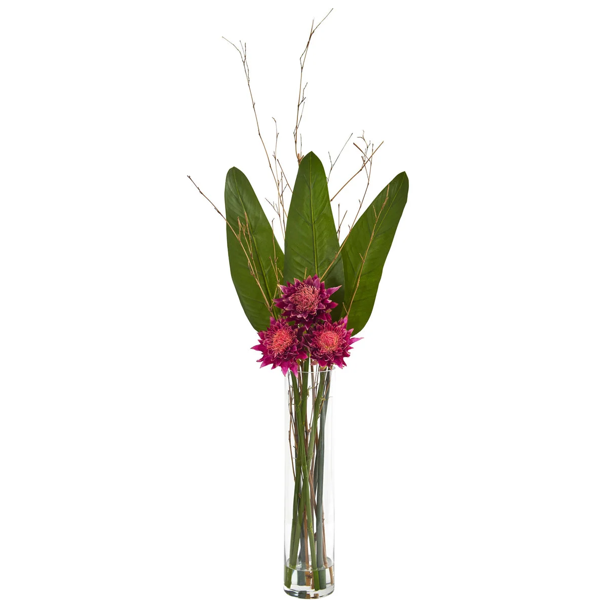 Nearly Natural 3.5’ Tropical Artificial Arrangement in Cylinder Vase