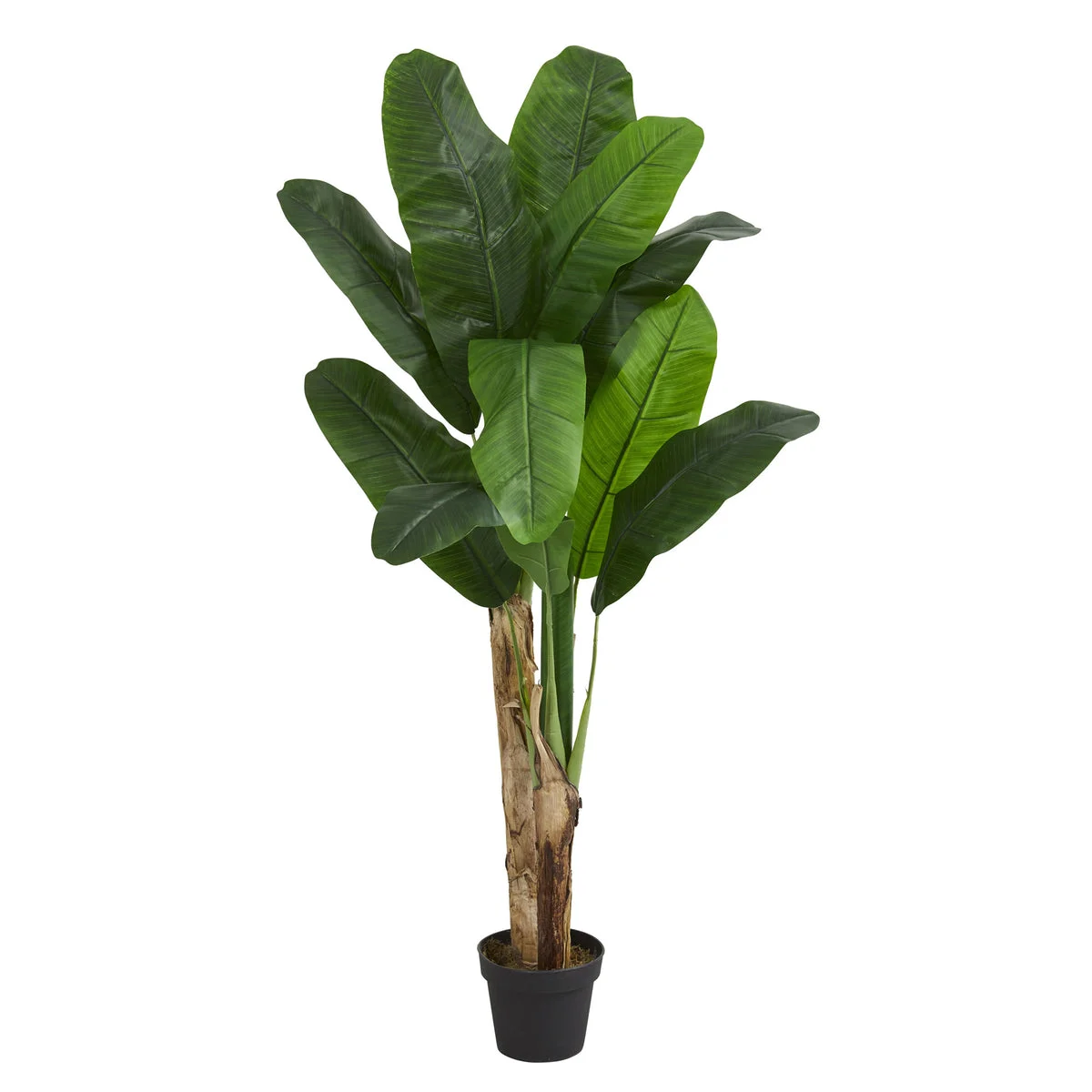 Nearly Natural 5576 4' Artificial Green Double Stalk Banana Tree