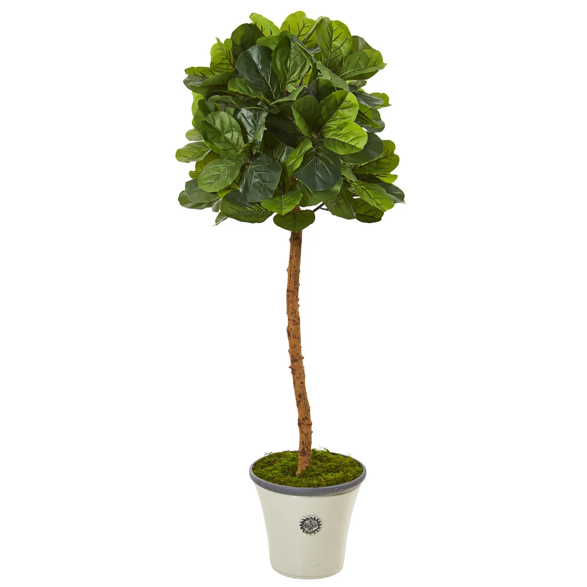 Nearly Natural T1151 5' Artificial Green Real Touch Fiddle Leaf Tree in Decorative Planter