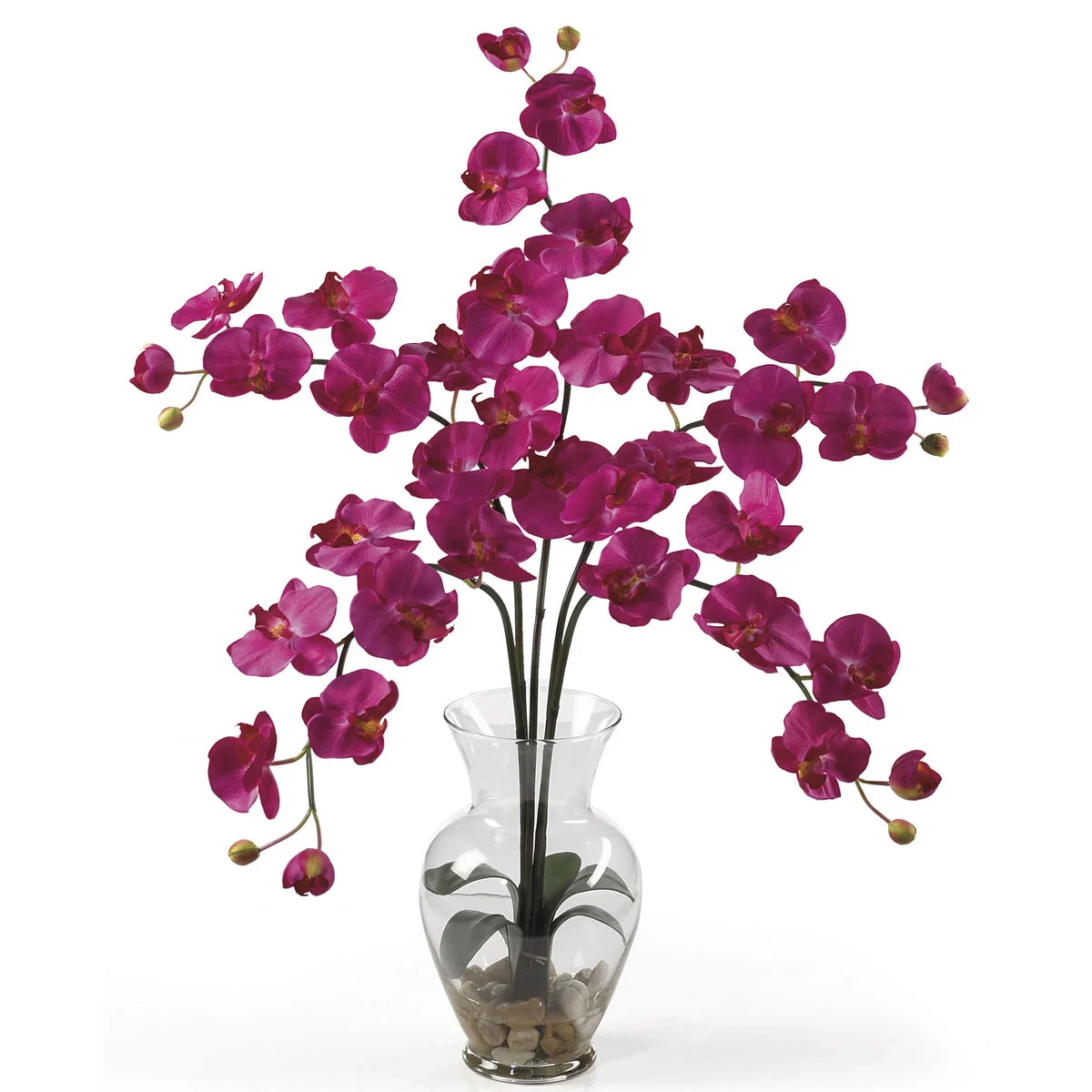 Nearly Natural Phalaenopsis Liquid Illusion Silk Flower Arrangement