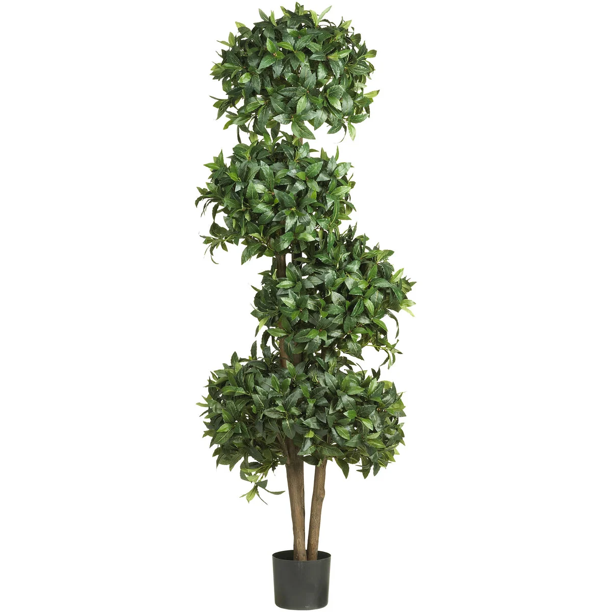 Nearly Natural 69`` Sweet Bay Topiary w/4 Balls Silk Tree