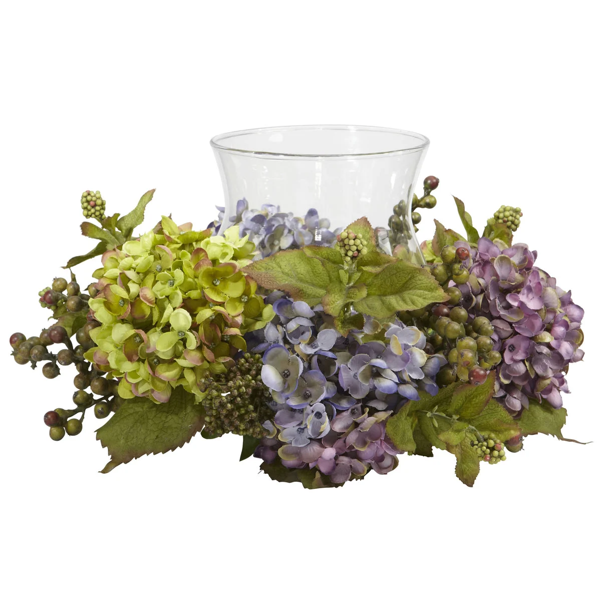 Nearly Natural Mixed Hydrangea Candelabrum Silk Arrangement