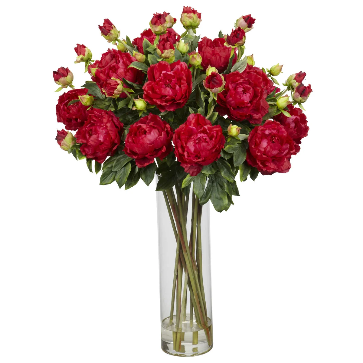 Nearly Natural Giant Peony Silk Flower Arrangement