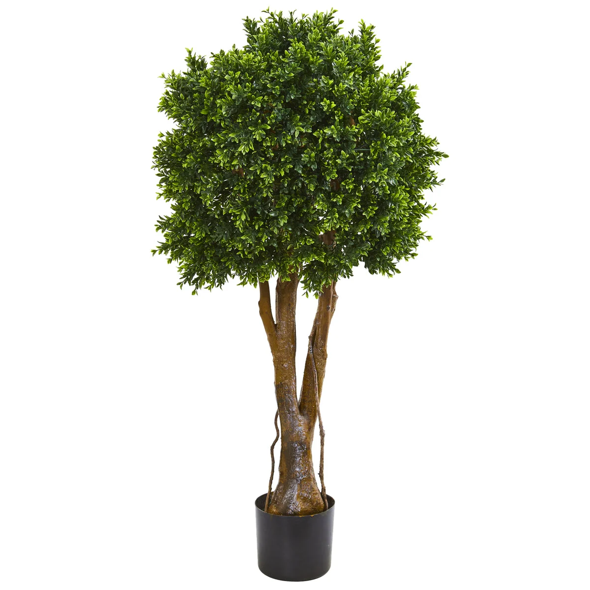 Nearly Natural 9150 46" Artificial Green Boxwood Topiary Tree, UV Resistant (Indoor/Outdoor)
