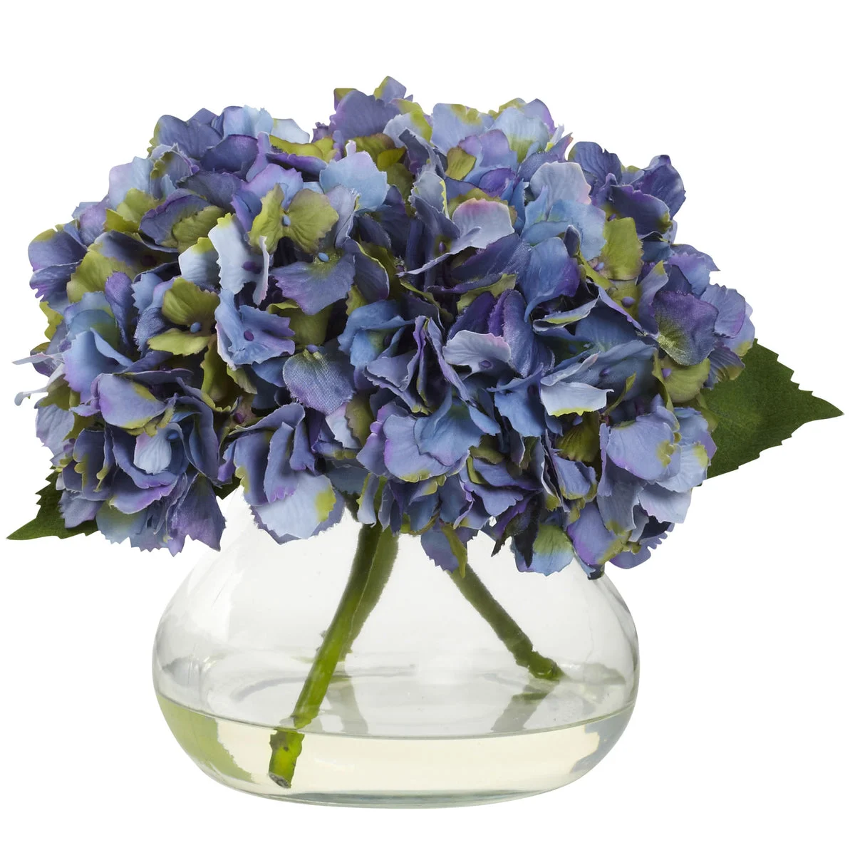 Nearly Natural Blooming Hydrangea w/Vase
