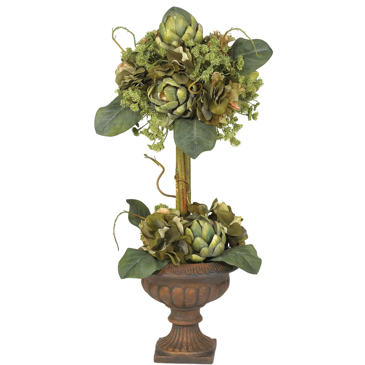 Nearly Natural Artichoke Topiary Silk Flower Arrangement