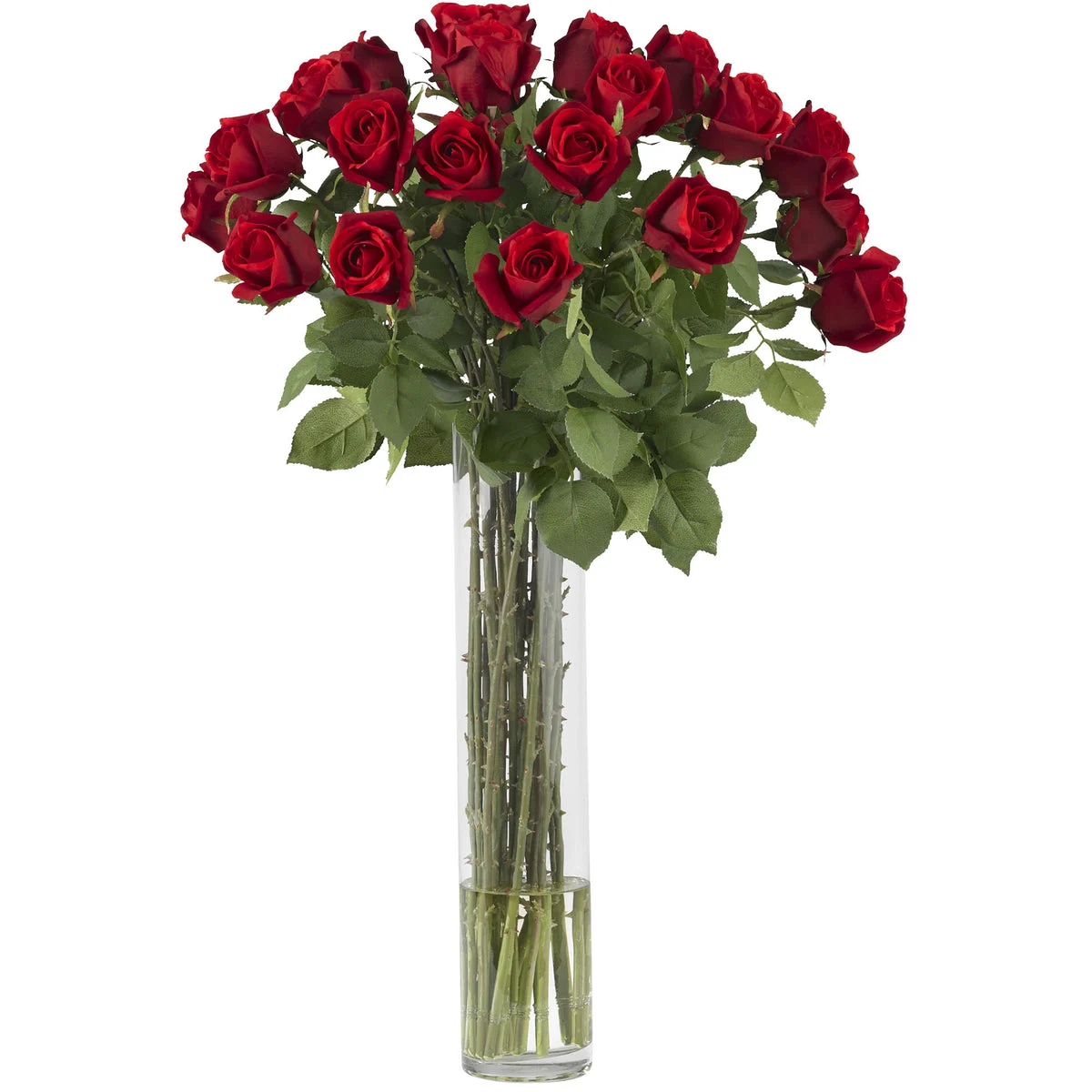 Nearly Natural Rosebud w/Cylinder Silk Flower Arrangement