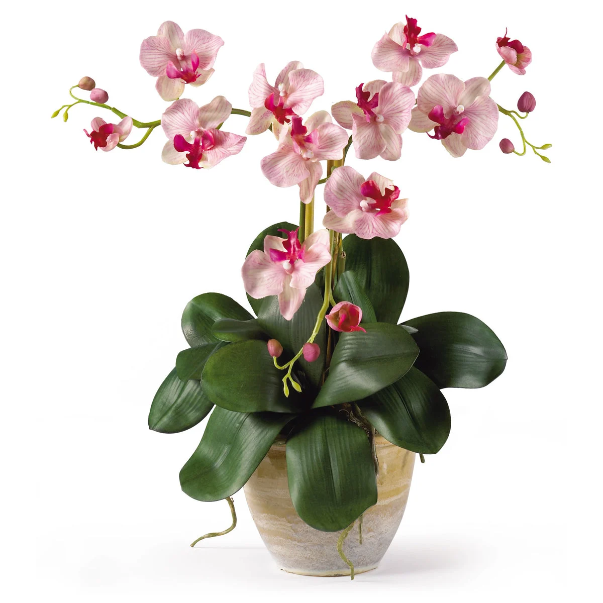 Nearly Natural Triple Mini Phalenopsis Silk Orchid Arrangement