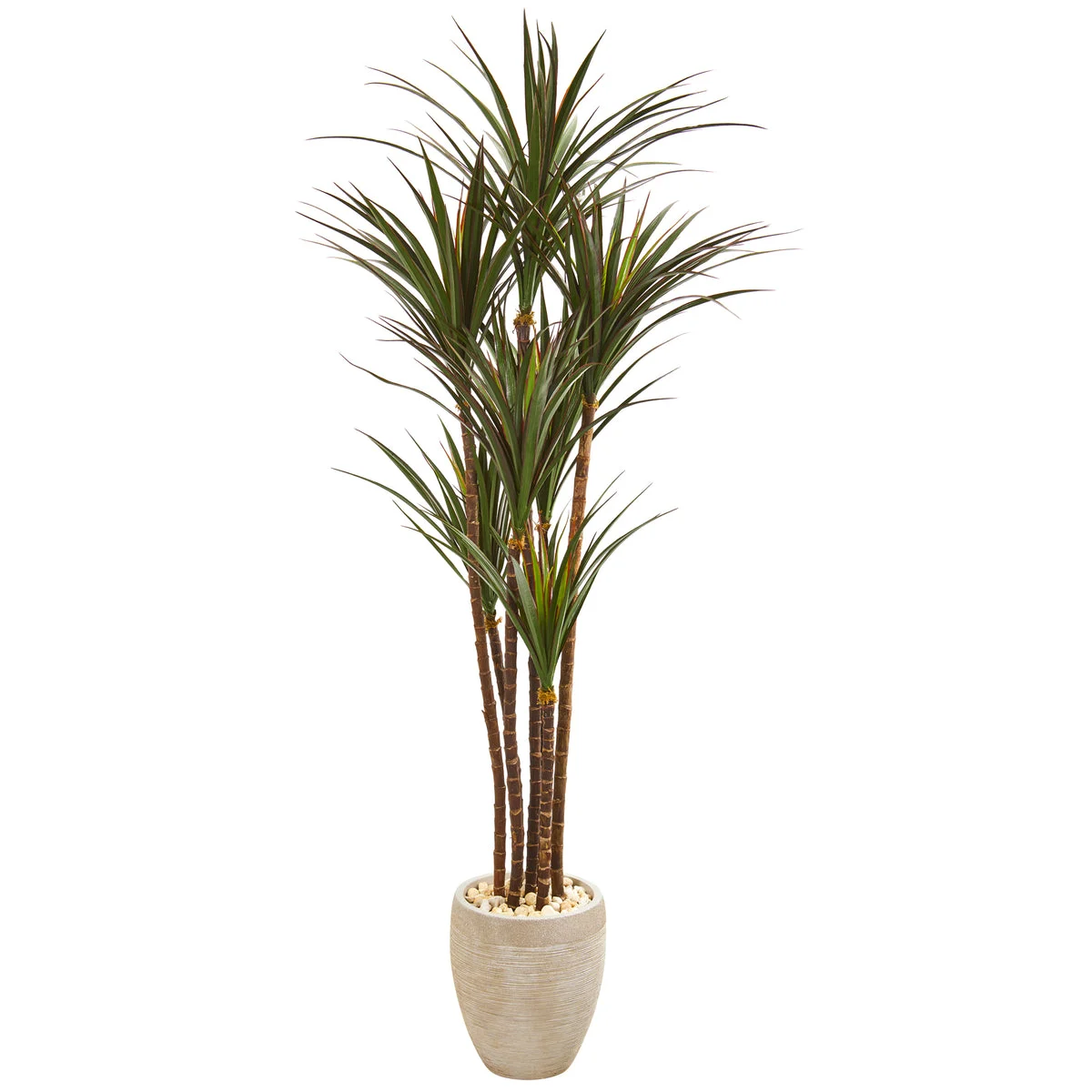 Nearly Natural 9649 68" Artificial Green Giant Yucca Tree in Planter, UV Resistant (Indoor/Outdoor)