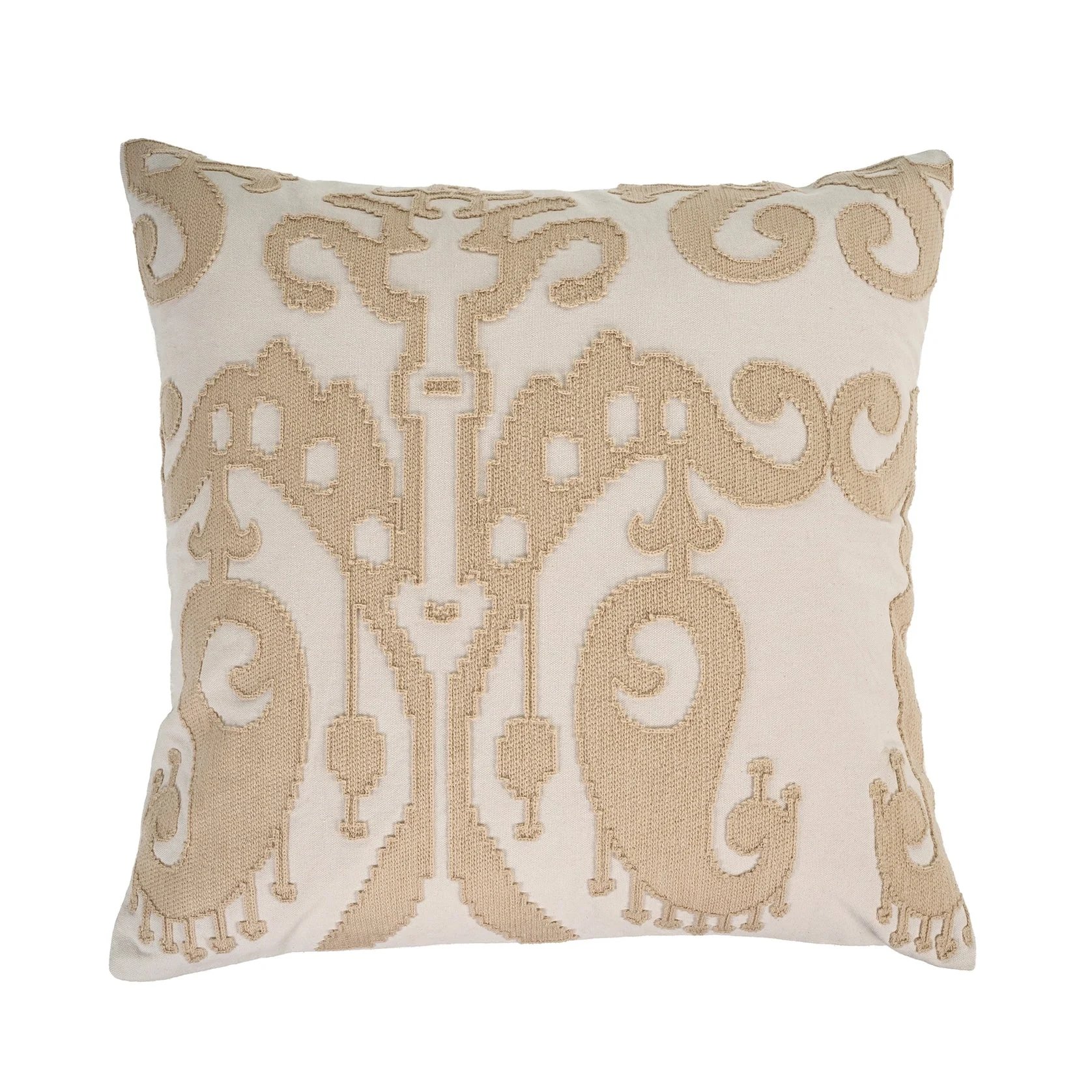 Indaba Embroidered Ikat Pillow