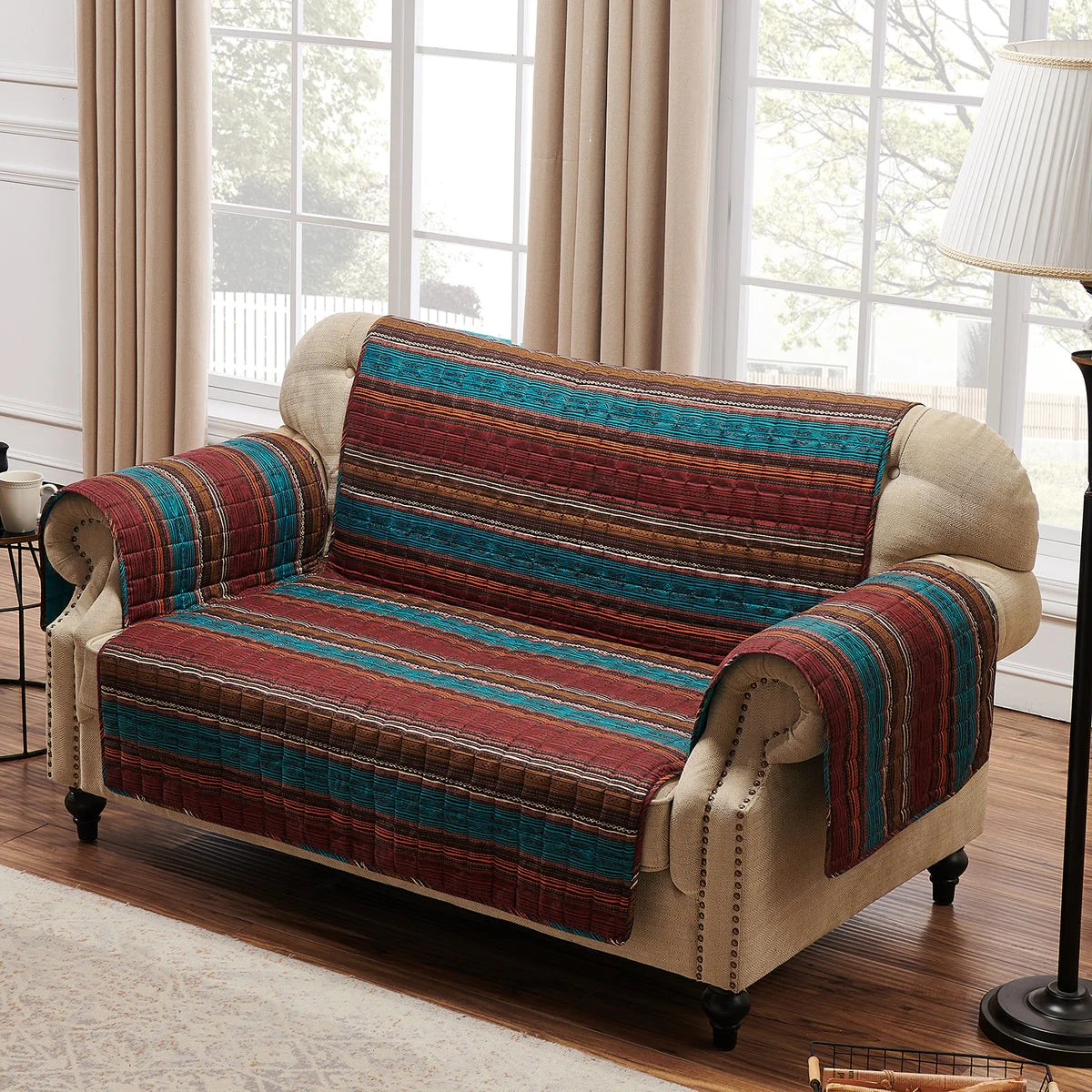 Greenland Home Tucson Coffee Loveseat, 103x76 Inches