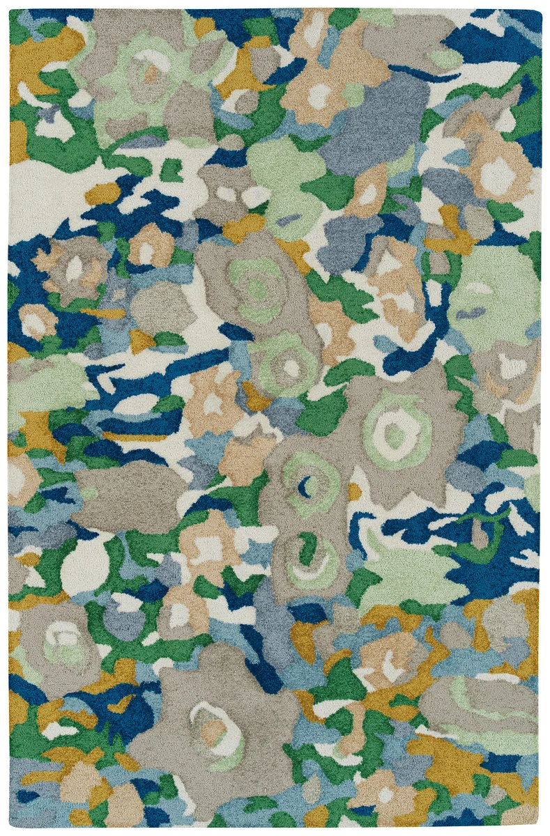 Kaleen Rugs Floral Fantasies Collection HFL01-17 Blue Area Rug