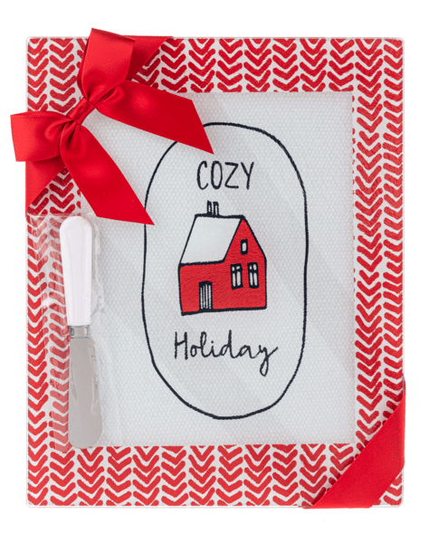 Holiday Cutting Board w/Spreader Set - Cozy
