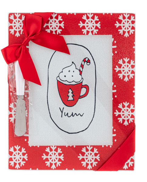 Holiday Cutting Board w/Spreader Set - Yum