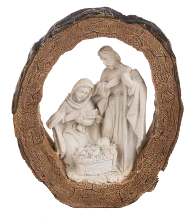 Log Nativity Figure Small