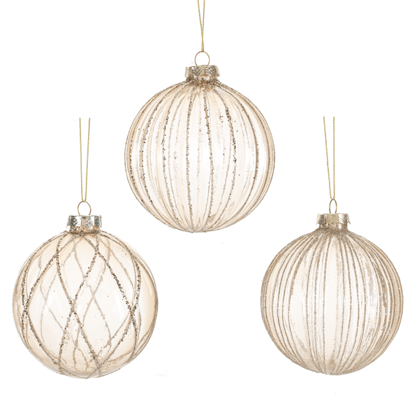 Amber Ball Ornaments - Specify Style at Checkout - FINAL SALE