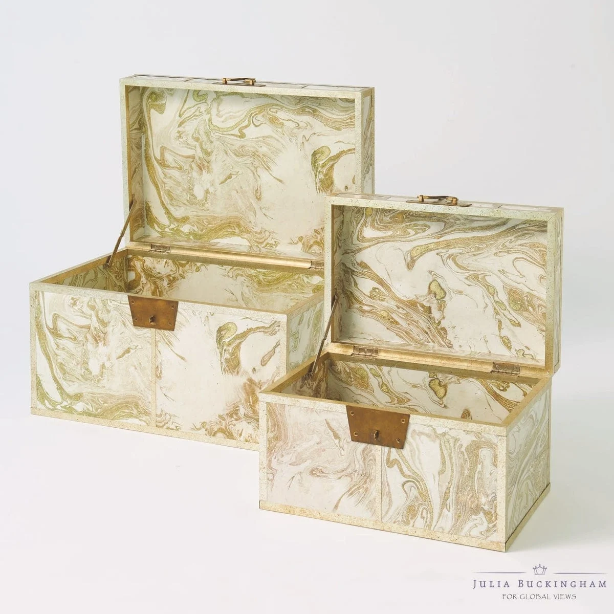 Treasure Trunk-Gold/Creme-Large
