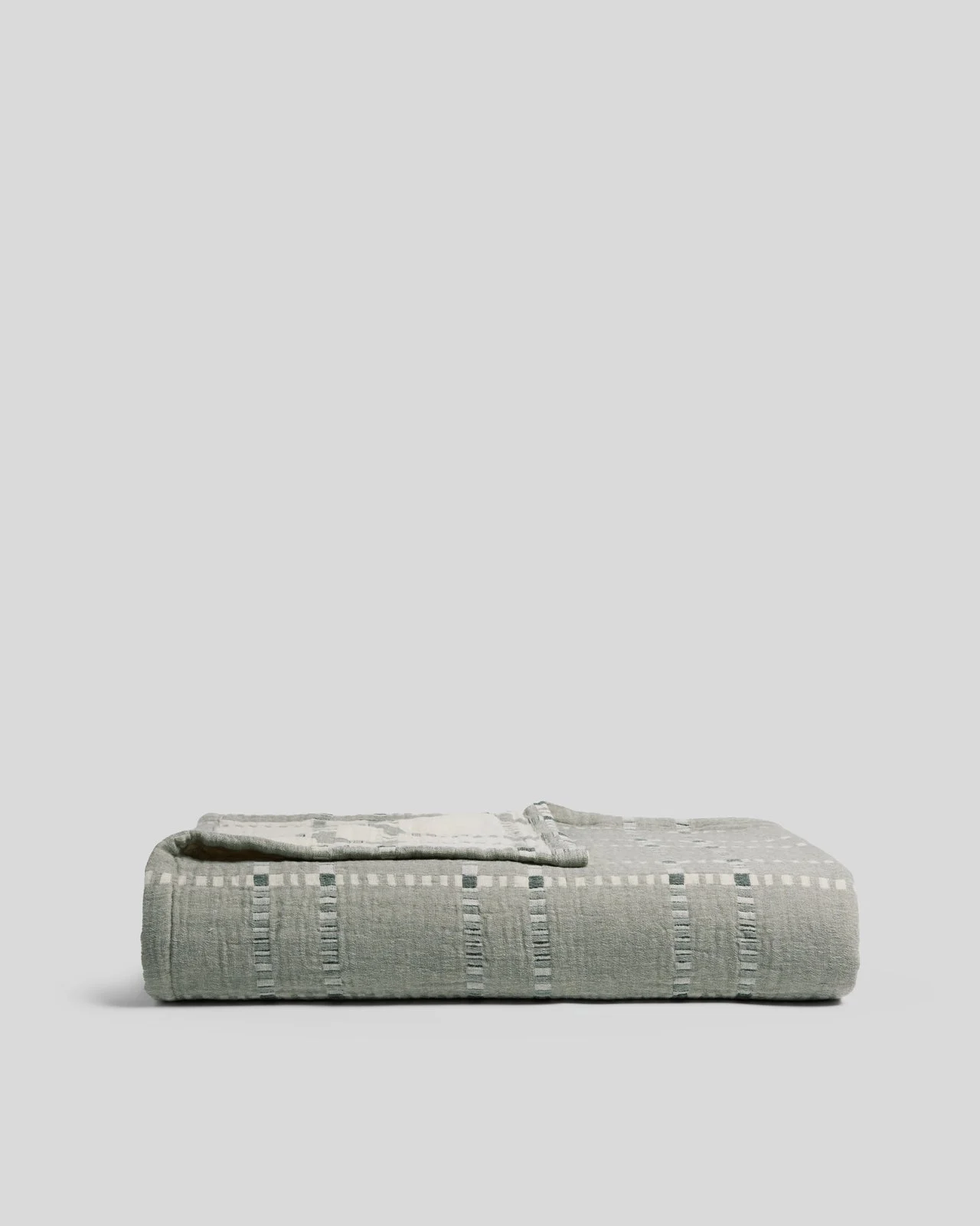 Grid Cotton Wool Coverlet