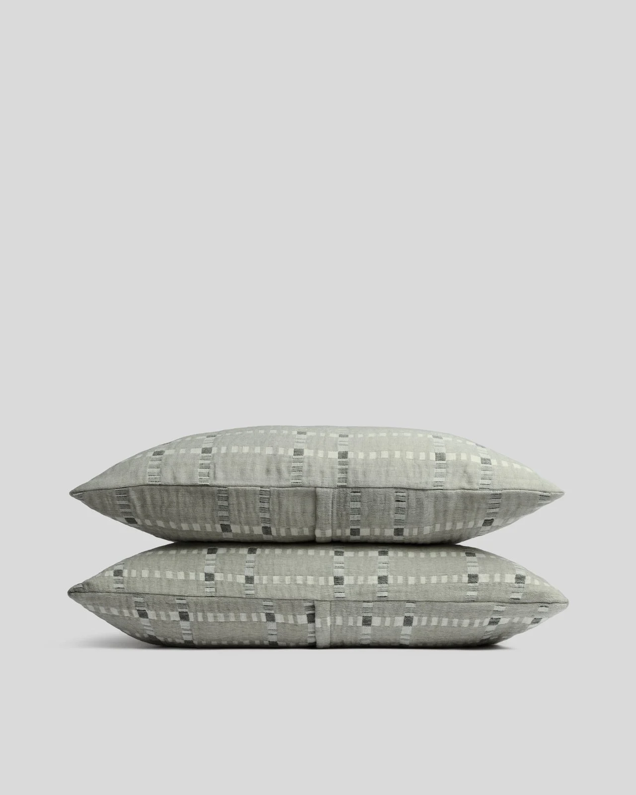 Grid Cotton Wool Sham Set