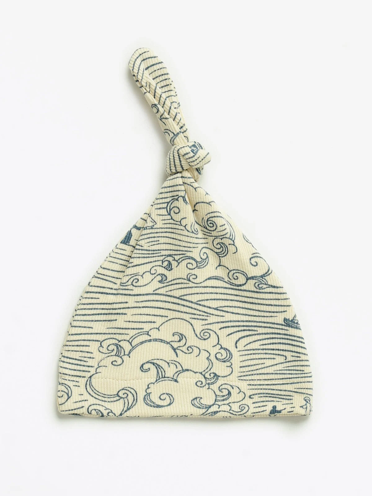 Walking on Water Knotted Hat Ribbed Cotton-Bamboo Blend