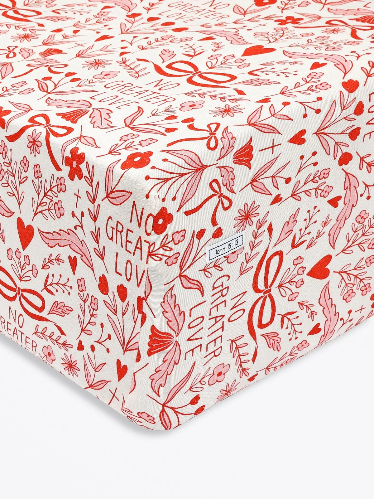 No Greater Love Pink Bedsheet Bamboo