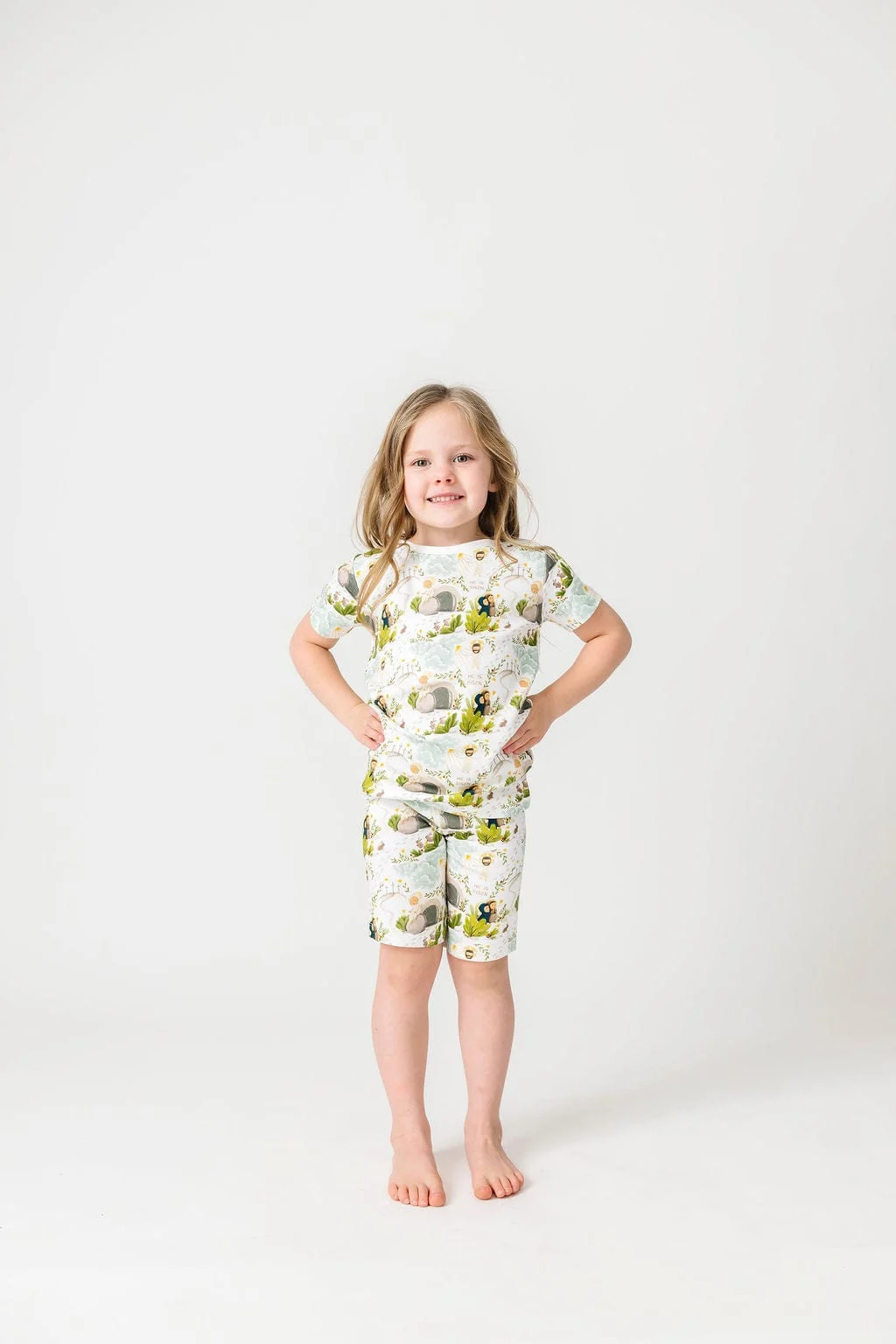 He Is Risen PJ Shorts Set Cotton