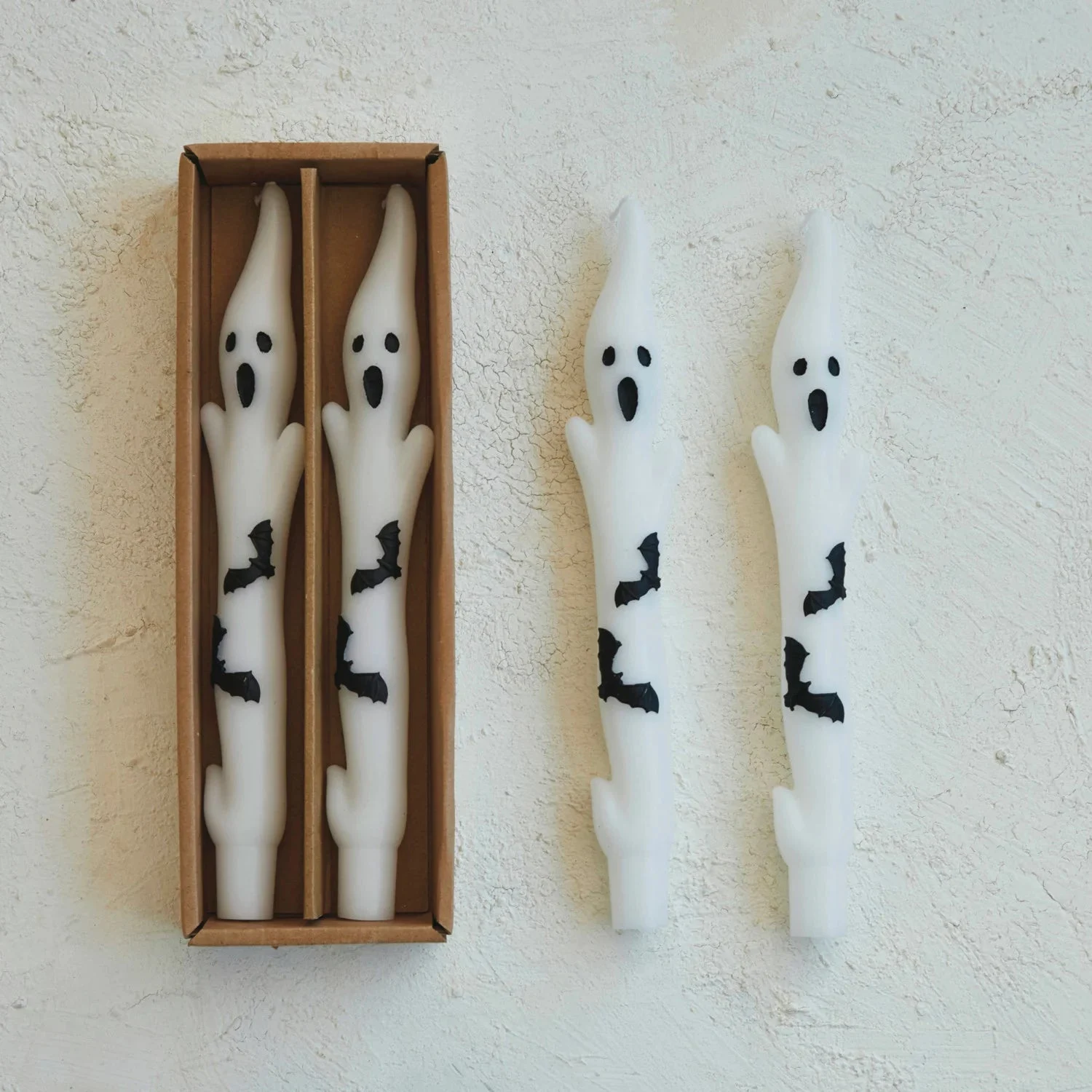 Unscented Ghost Shaped Taper Candles