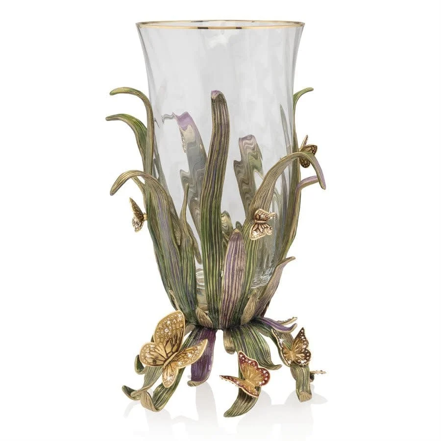 Elva Butterfly and Leaf Vase