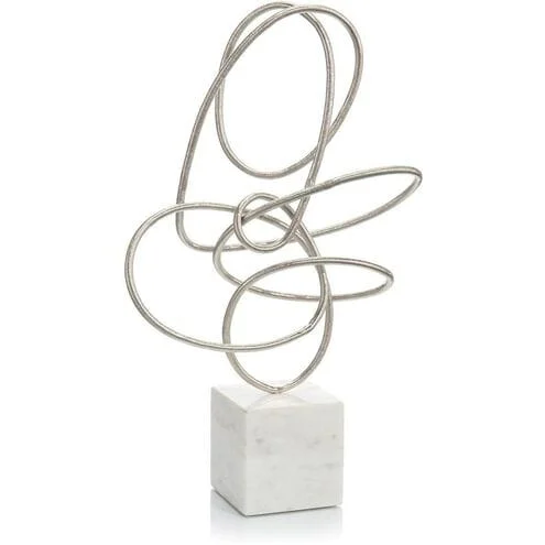 John-Richard Silver Ribbon Dance II Sculpture