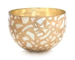 John-Richard Confetti Gold and Mercury Bowl