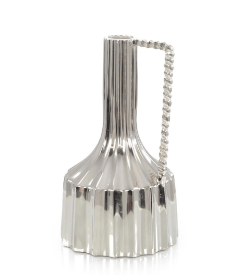 John-Richard Mykonos Vase, Nickel