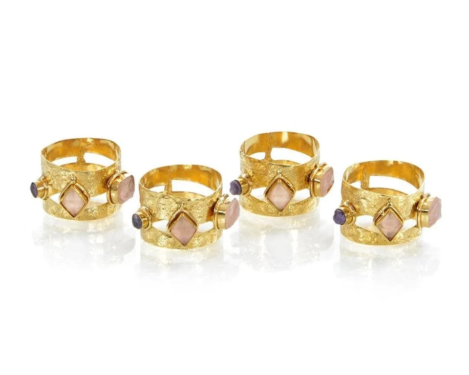 John-Richard Set of Four Opulent Napkin Rings - Final Sale